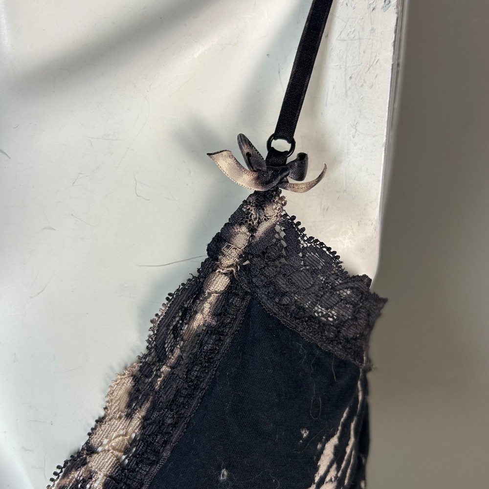Y2k Whimsigoth Dark Fairy Cami Tank Small Strappy Tie Dye Lace Sunburst Grunge - Picture 5 of 8